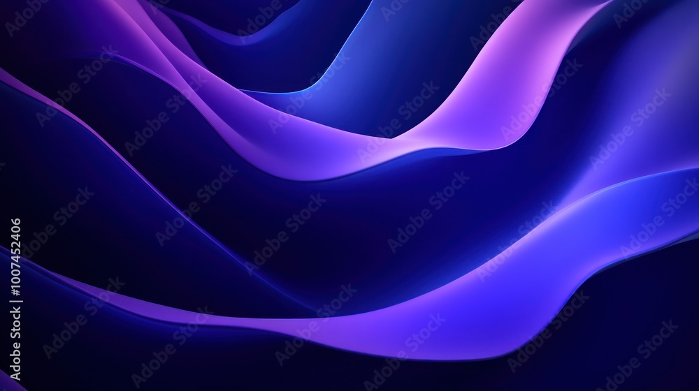 Obraz premium Abstract Purple and Blue Waves