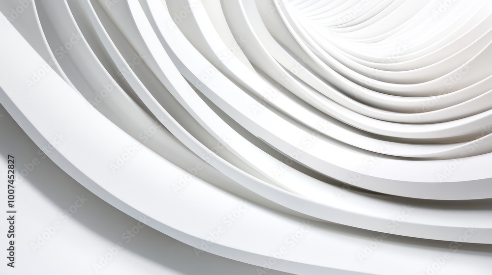 Obraz premium Abstract White Curving Lines