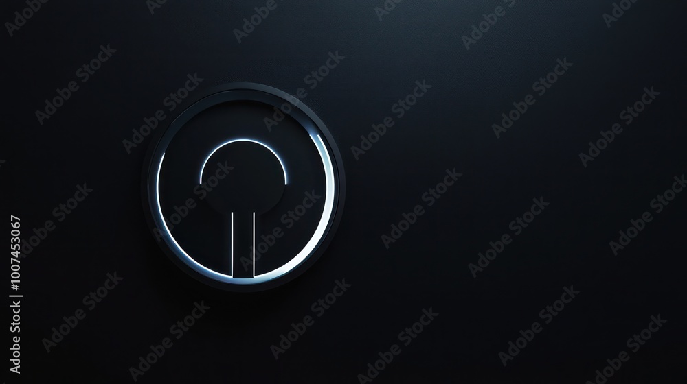 Glowing Circular Symbol on a Dark Background Glowing Circular Symbol on a Dark Background