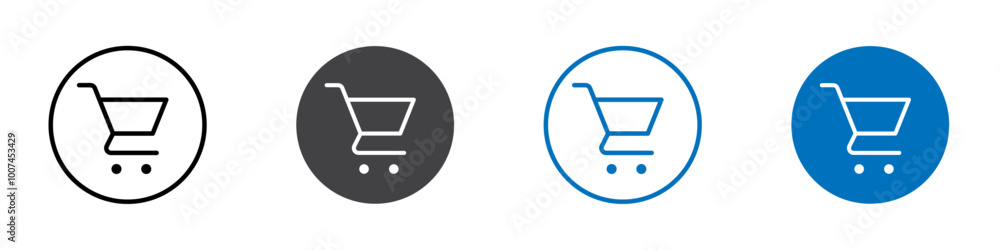 Shopping cart icon Isolated on white background vector set Shopping cart icon Isolated on white background vector set