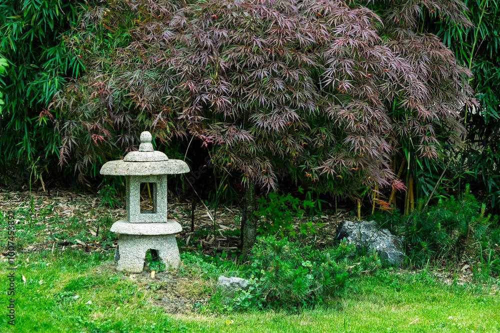 Zen garden outdoors on urban land in city Zen garden outdoors on urban land in city