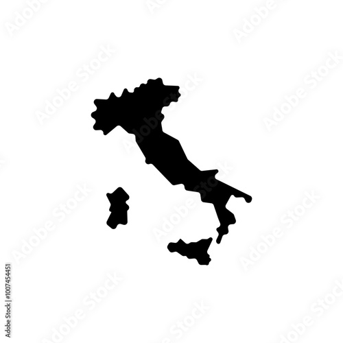 italy country map border vector icon illustration