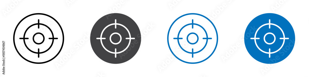 Target icon Isolated on white background vector set Target icon Isolated on white background vector set