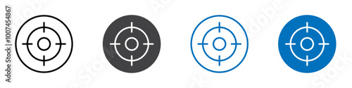 Target icon Isolated on white background vector set