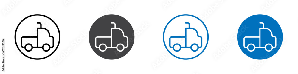 Trailor icon Isolated on white background vector set Trailor icon Isolated on white background vector set