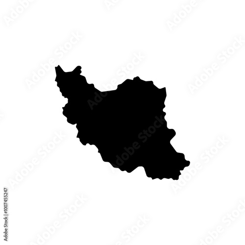 iran country map border vector icon illustration