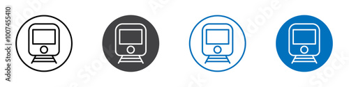 Train icon Isolated on white background vector set