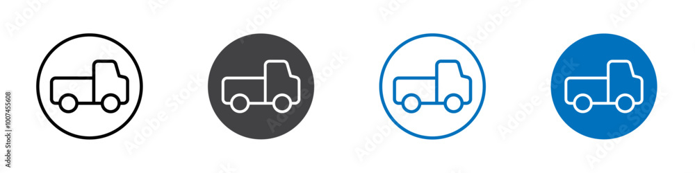Truck icon Isolated on white background vector set Truck icon Isolated on white background vector set