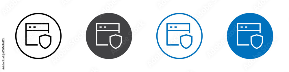 Window protection icon Isolated on white background vector set Window protection icon Isolated on white background vector set