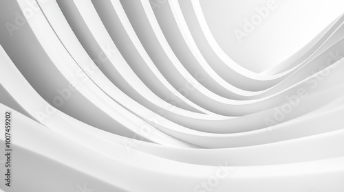 Abstract White Curved Lines