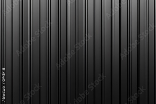  Corrugated black metal texture. Steel roof sheet. Siding panels for the wall. Iron building material for fence. Surface of a cargo container. 