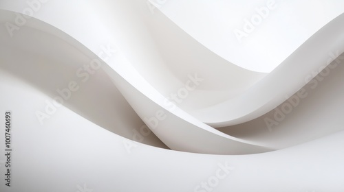 Abstract White Curves