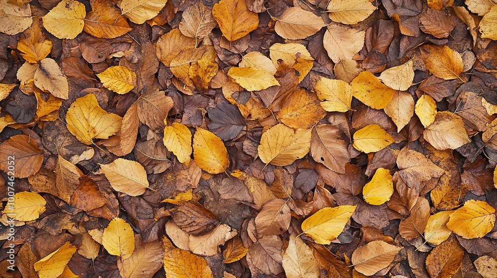 A seamless pattern featuring an array of fallen autumn leaves, showcasing their rich colors and varied shapes. This design highlights the beauty of nature's transition during the fall season, A seamless pattern featuring an array of fallen autumn leaves, showcasing their rich colors and varied shapes. This design highlights the beauty of nature's transition during the fall season,