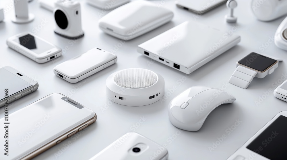 Smart IOT devices displaying technology interconnected sensors monitoring systems data smart home. AI generated Smart IOT devices displaying technology interconnected sensors monitoring systems data smart home. AI generated