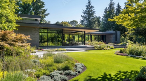 Modern House with Lush Garden