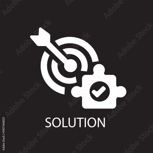 Solution and target icon concept