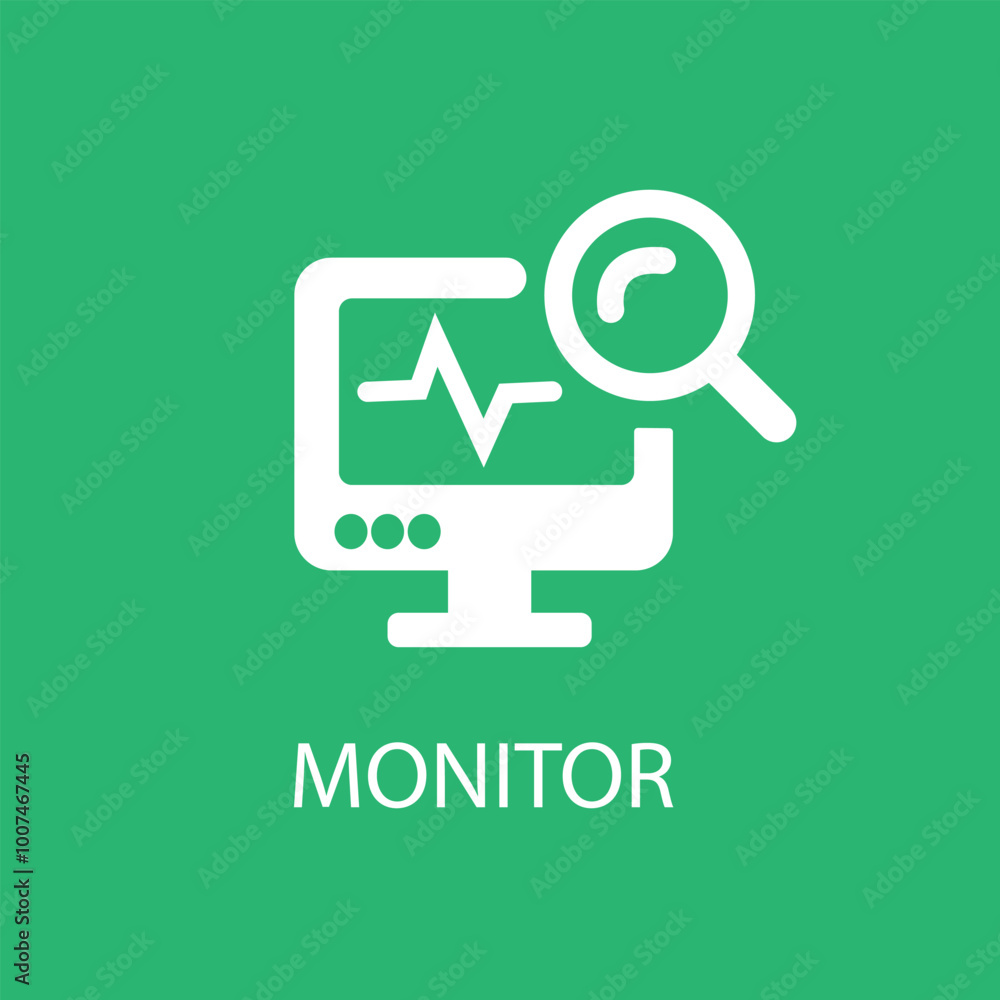 Monitoring icon. Simple illustration from internet security collection. Monochrome Monitoring icon for web design, templates and infographics Monitoring icon. Simple illustration from internet security collection. Monochrome Monitoring icon for web design, templates and infographics