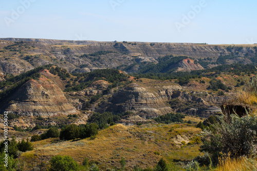 Badlands colorful hills