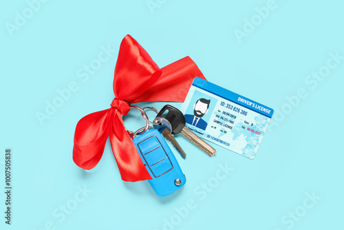 Gift keys of new car with r...