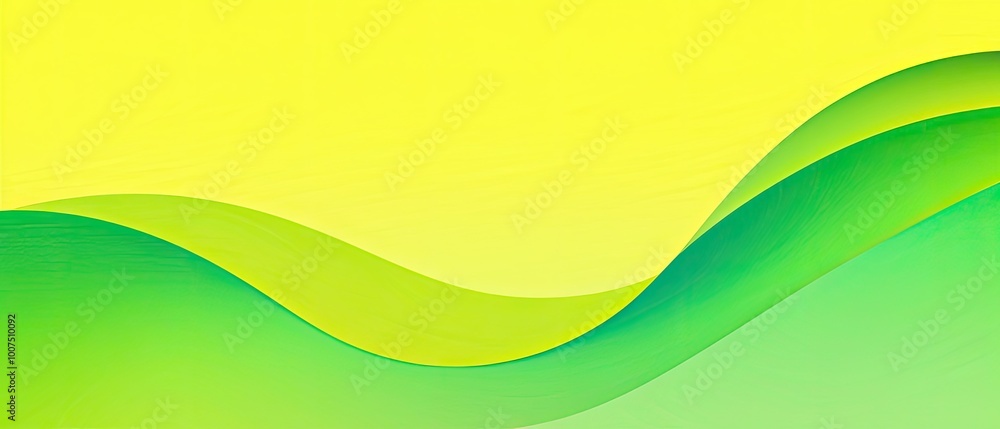 Abstract Green and Yellow Wavy Lines Abstract Green and Yellow Wavy Lines