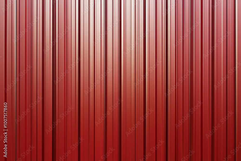 Fototapeta premium Red corrugated sheet metal. Roof texture background. Steel wall pattern. 