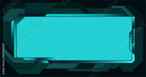 Background frame text title box, blue colors, technology futuristic sci-fi hud vector design.