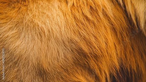 Detail of Real Lion Skin or Fur Texture Background,This image captures the intricate texture of a real lion's fur, showcasing the rich, golden and tawny hues typical of a lion's coat.