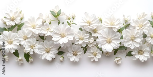 a group of white flowers

