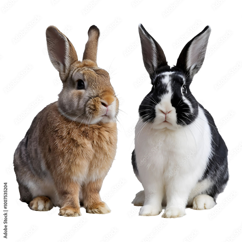 Beautiful rabbit image without background. Ai generated Beautiful rabbit image without background. Ai generated