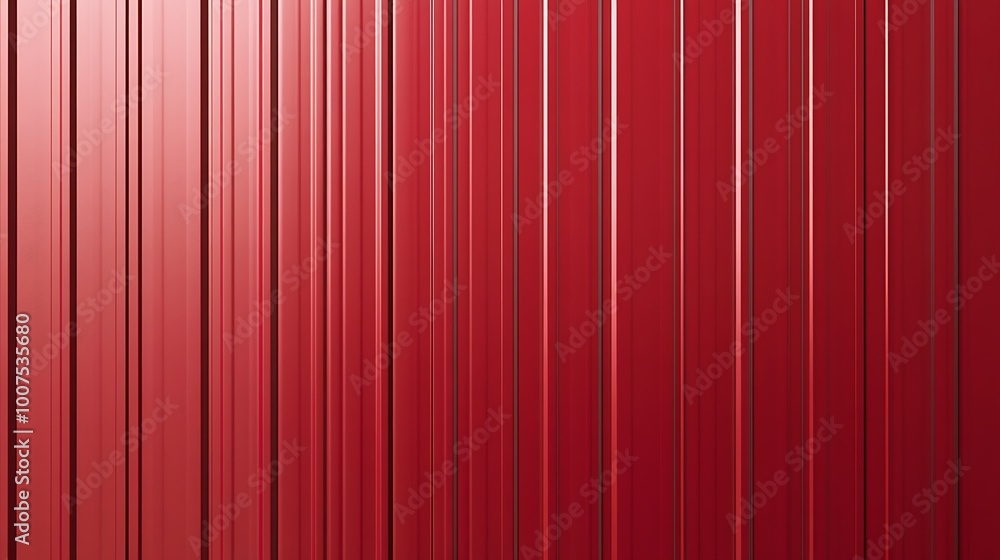 Red corrugated sheet metal. Roof texture background. Steel wall pattern. Container made of iron panels. Ribbed fence for the house used in construction. Red corrugated sheet metal. Roof texture background. Steel wall pattern. Container made of iron panels. Ribbed fence for the house used in construction.