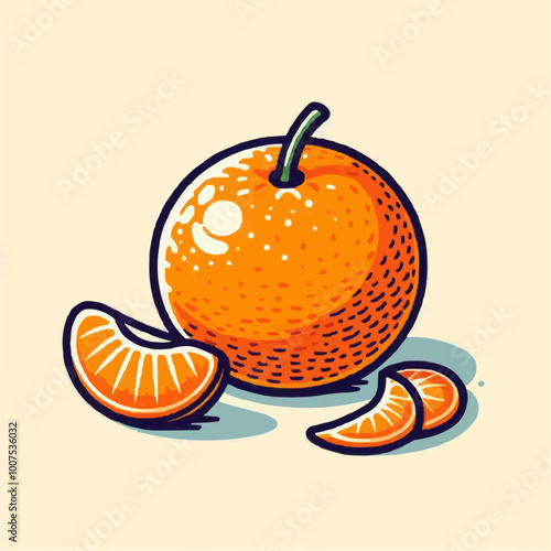 illustration of an orange