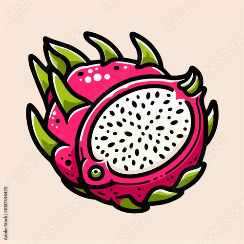 illustration of a dragon fruit