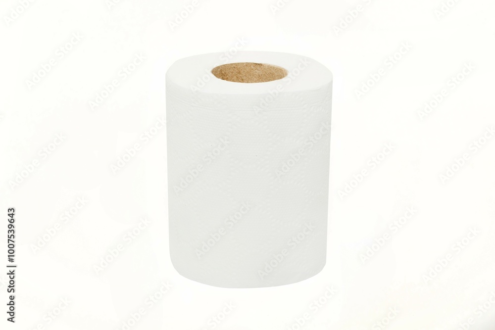 white toilet paper roll with delicate pattern imprint isolated on white background white toilet paper roll with delicate pattern imprint isolated on white background