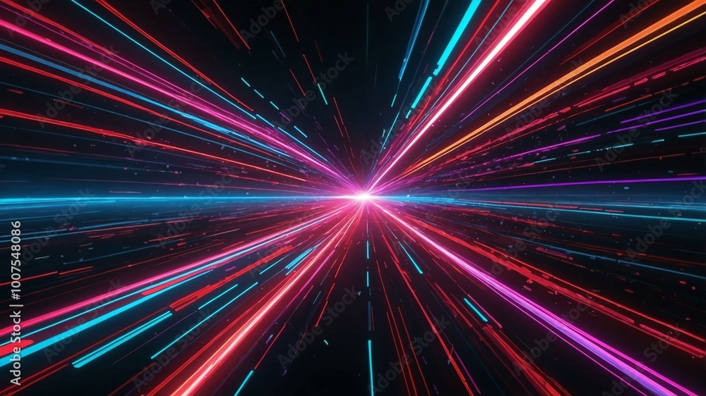 Naklejka premium neon red abstract speed ray background, aesthetic finish