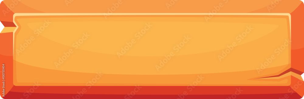 Fototapeta premium Wooden button for game ui. Cartoon texture element