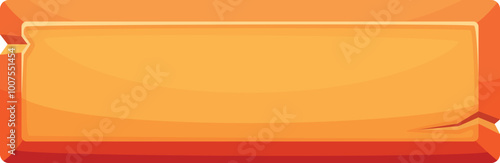 Wooden button for game ui. Cartoon texture element