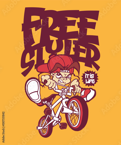 Free Styler Cartoon Illustration Design