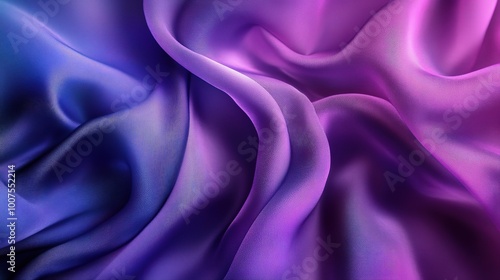 Wallpaper Mural Vibrant Flowing Fabric in Purple and Blue Tones Torontodigital.ca
