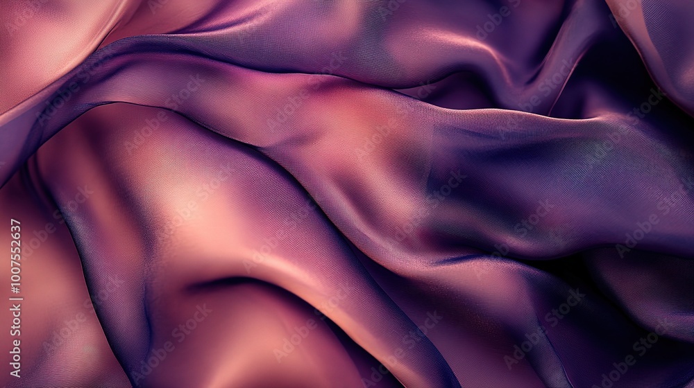 Elegant Flow of Purple and Pink Fabric in Motion Elegant Flow of Purple and Pink Fabric in Motion