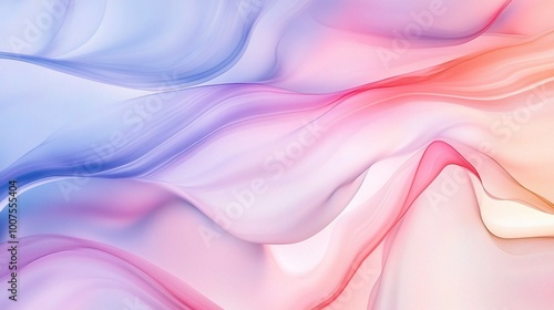 Soft Colorful Waves in Delicate Flowing Fabric