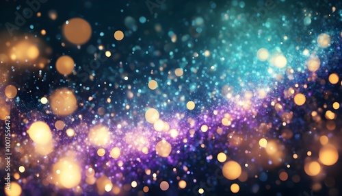 Elegant Purple Fireworks Burst with Dreamy Bokeh Effects