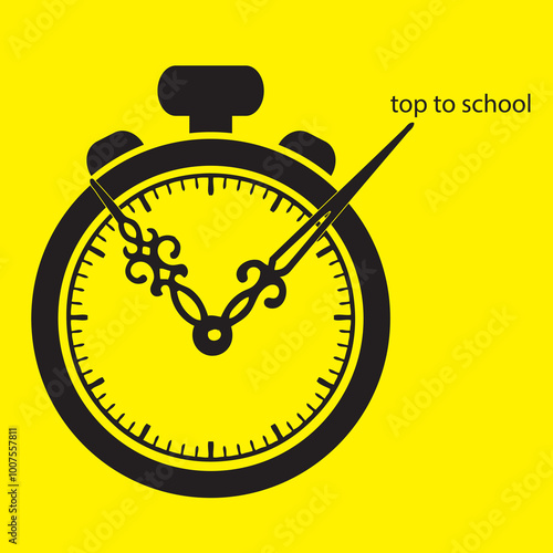 Poster with top to school slogan