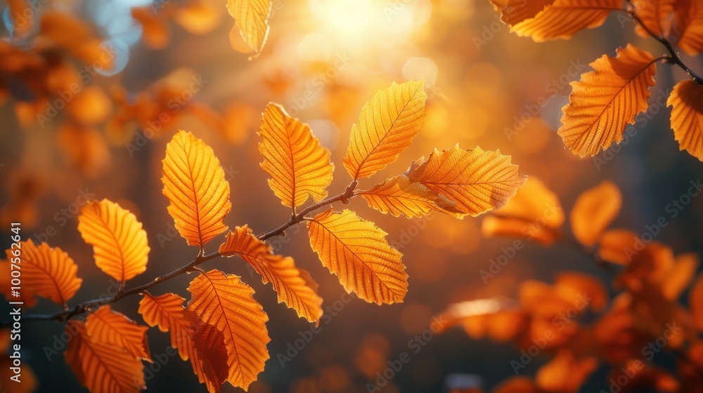 Autumn Leaves in Golden Sunlight Autumn Leaves in Golden Sunlight
