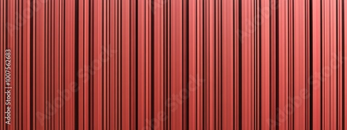  Red corrugated sheet metal. Roof texture background. Steel wall pattern. Container made of iron panels. Ribbed fence for the house used in construction. 