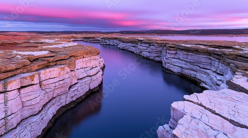 Dramatic Coastal Cliffs at Sunset  Sweden photo