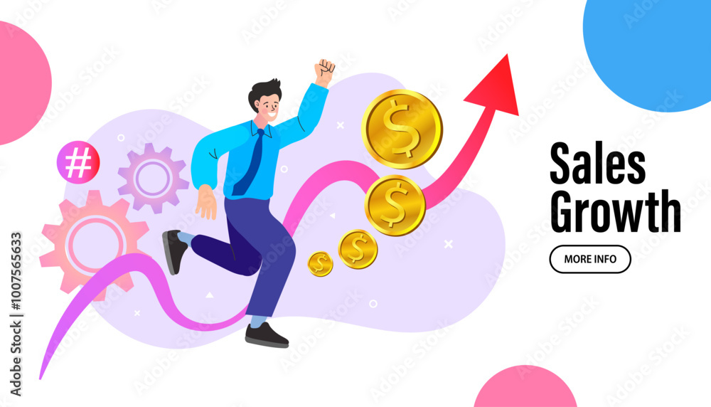 businessman hold magnet attract money. Magnetic force. Earn money. Profit, income. Investment attraction concept. Graph to success. Modern Flat design vector illustration. businessman hold magnet attract money. Magnetic force. Earn money. Profit, income. Investment attraction concept. Graph to success. Modern Flat design vector illustration.