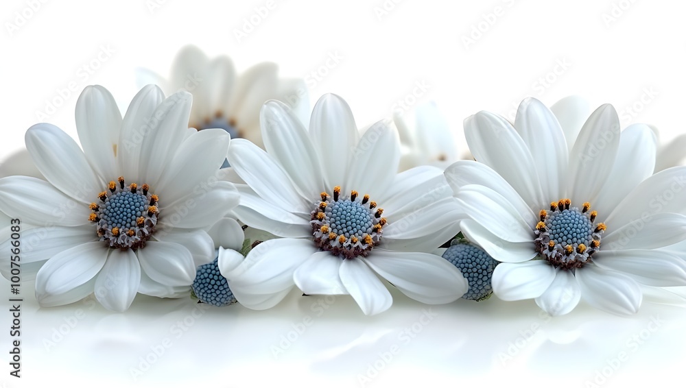 Obraz premium a group of white flowers