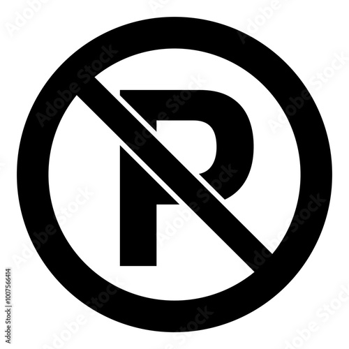 Free Download ISO prohibition safety signs symbol and pictogram only_no parking_black and white edition	 - GFXLoad