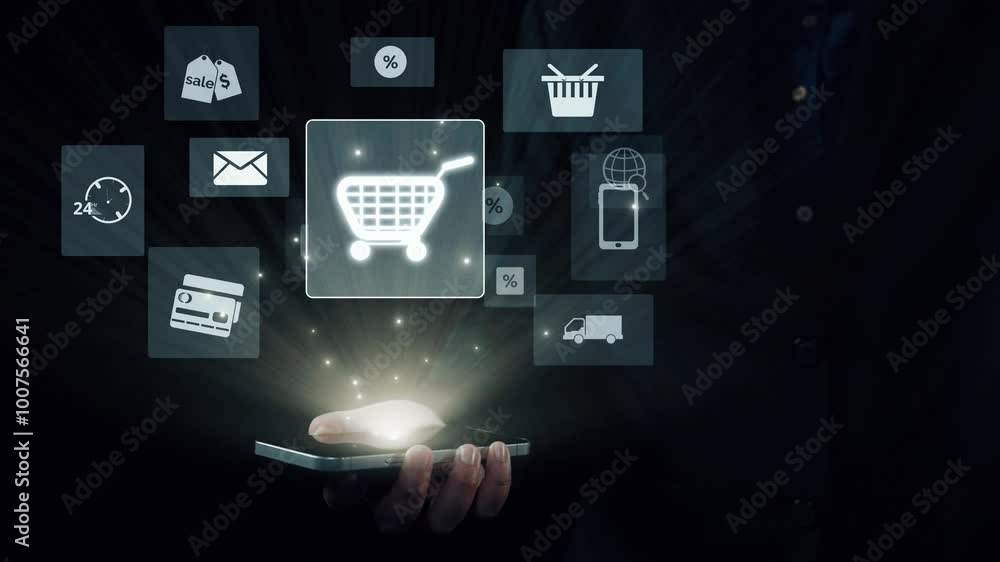 Business person integrates omni-channel strategies, enhancing online shopping and marketing reach. Discover the power of omni-channel marketing in creating cohesive brand experiences. UUID