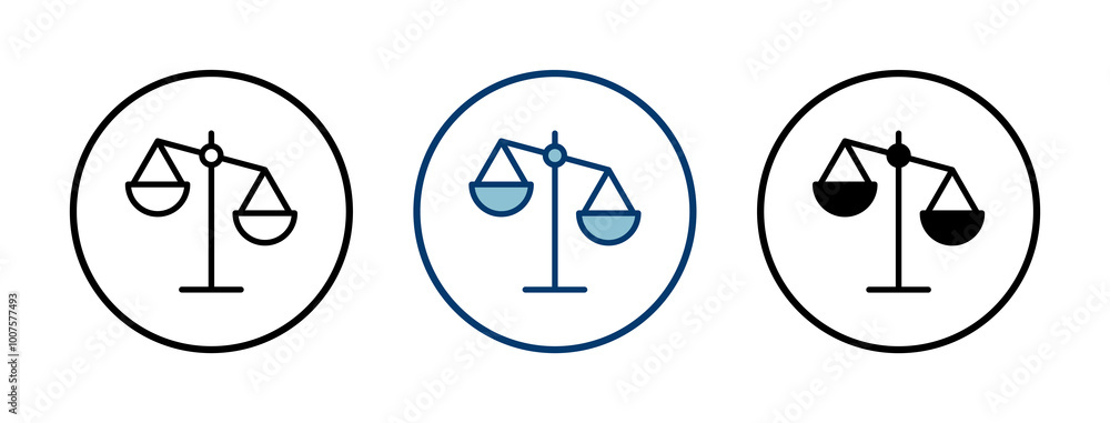 Scales icon vector isolated on white background . Law scale icon. Justice sign Scales icon vector isolated on white background . Law scale icon. Justice sign